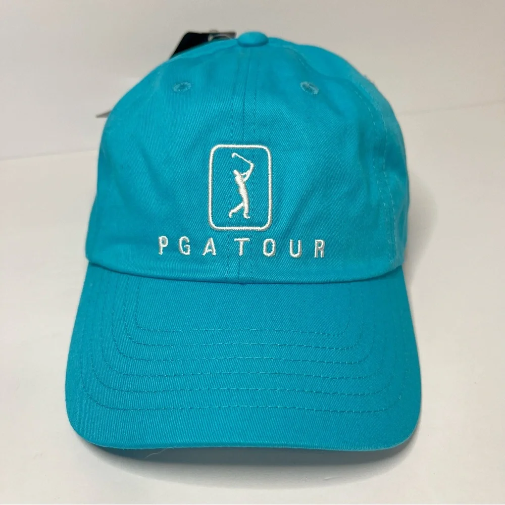 PGA TOUR BALLCAP GOLFER AQUA BLUE ADJUSTABLE *NEW WITH TAGS* LADIE'S MEN'S YOUTH